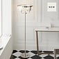 Pickering - Art Deco Crystal Floor Lamp - Bright Nickel