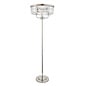 Pickering - Art Deco Crystal Floor Lamp - Bright Nickel