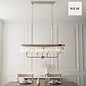 Pickering - Art Deco  Linear Chandelier Pendant - Clear Cut Glass & Bright Nickel