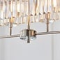 Pickering - Art Deco  Linear Chandelier Pendant - Clear Cut Glass & Bright Nickel