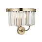 Pickering - Art Deco Wall Light - Clear Cut Glass & Antique Brass