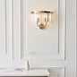 Pickering - Art Deco Wall Light - Clear Cut Glass & Antique Brass