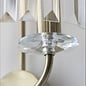 Pickering - Art Deco Wall Light - Clear Cut Glass & Antique Brass