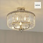 Pickering - Art Deco Semi Flush Chandelier - Clear Cut Glass & Bright Nickel