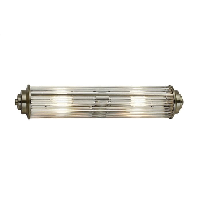 Tai - Large Two Light Wall Light with Glass Rods - Antique Brass