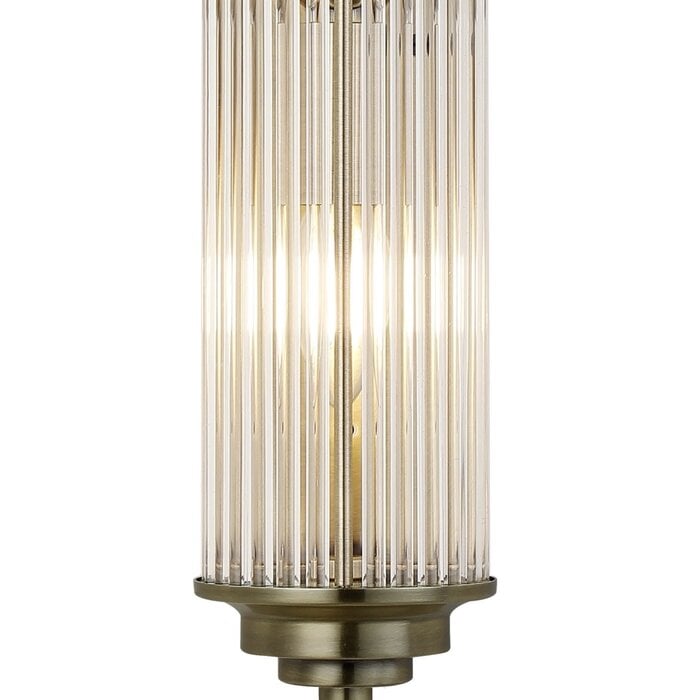 Tai - Large Two Light Wall Light with Glass Rods - Antique Brass