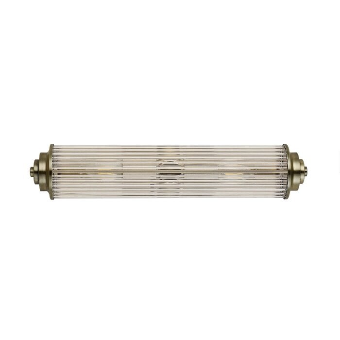 Tai - Large Two Light Wall Light with Glass Rods - Antique Brass