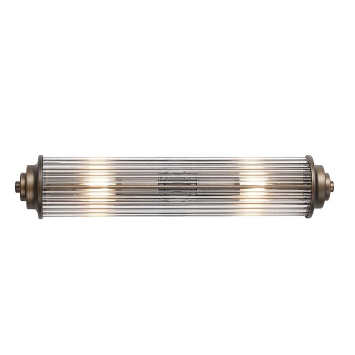 Tai - Large Two Light Wall Light with Glass Rods - Bronze