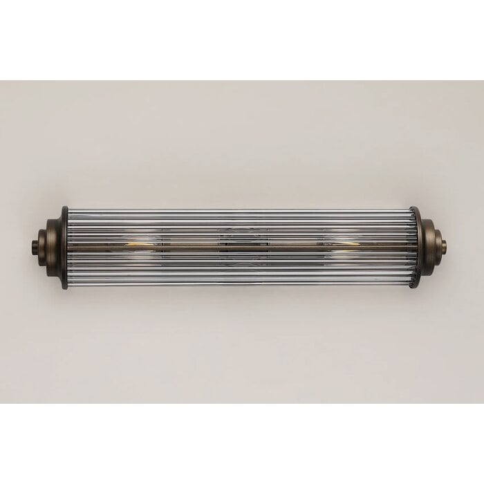 Tai - Large Two Light Wall Light with Glass Rods - Bronze