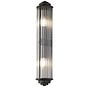 Tai - Large Two Light Wall Light with Glass Rods - Black