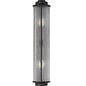 Tai - Large Two Light Wall Light with Glass Rods - Black