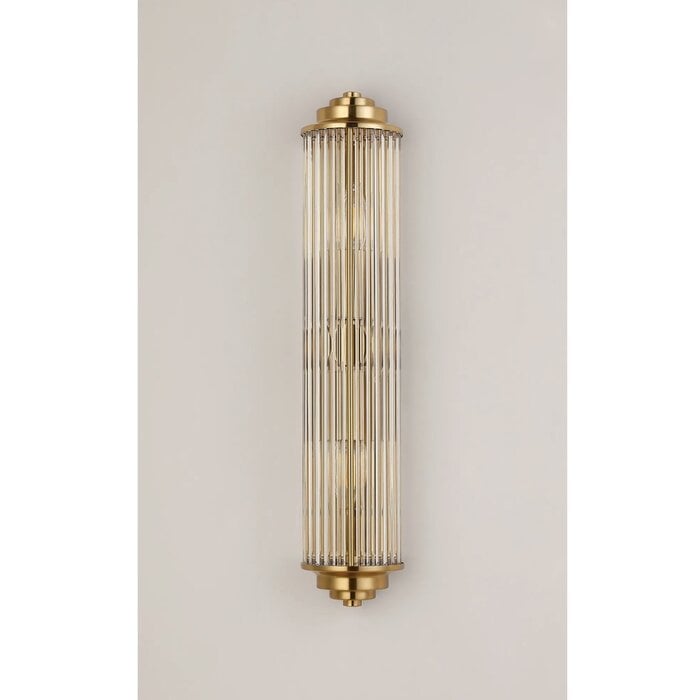 Tai - Large Two Light Wall Light with Glass Rods - Gold