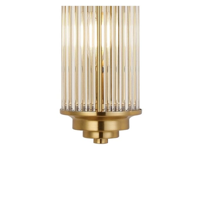 Tai - Large Two Light Wall Light with Glass Rods - Gold