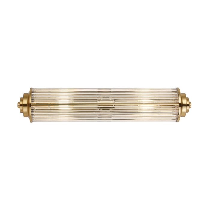 Tai - Large Two Light Wall Light with Glass Rods - Gold
