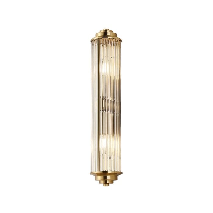 Tai - Large Two Light Wall Light with Glass Rods - Gold
