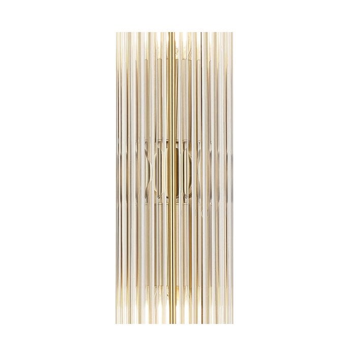 Tai - Large Two Light Wall Light with Glass Rods - Gold