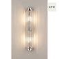 Tai - Large Two Light Wall Light with Glass Rods - Polished Nickel