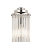 Tai - Large Two Light Wall Light with Glass Rods - Polished Nickel