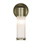 Tai - Single Light Wall Light with Glass Rods - Antique Brass