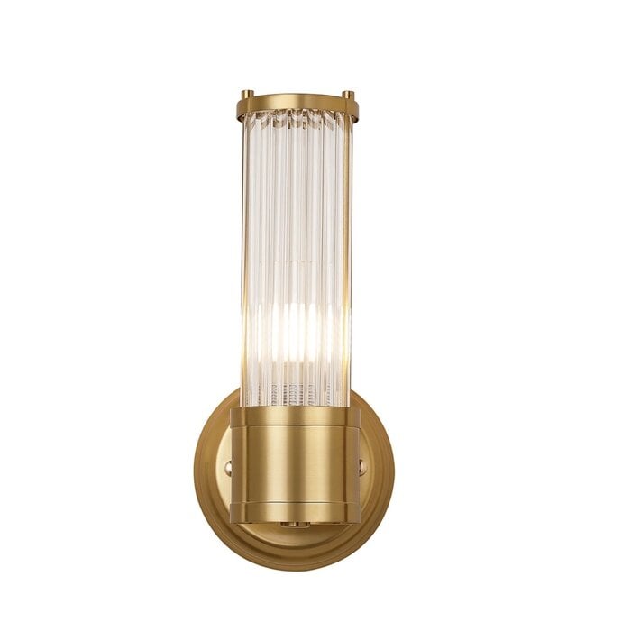 Tai - Single Light Wall Light with Glass Rods - Gold