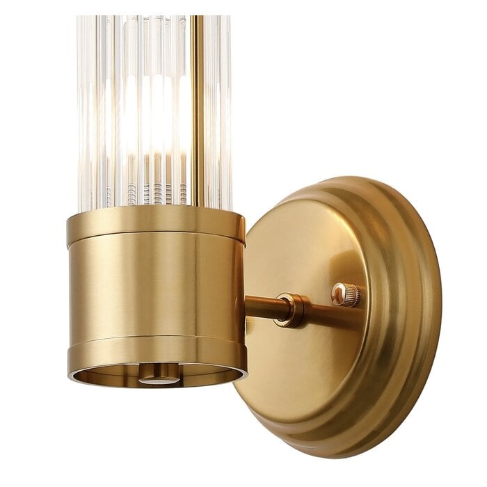 Tai - Single Light Wall Light with Glass Rods - Gold