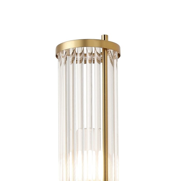 Tai - Single Light Wall Light with Glass Rods - Gold