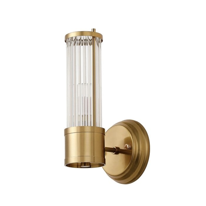 Tai - Single Light Wall Light with Glass Rods - Gold