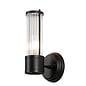 Tai - Single Light Wall Light with Glass Rods - Black