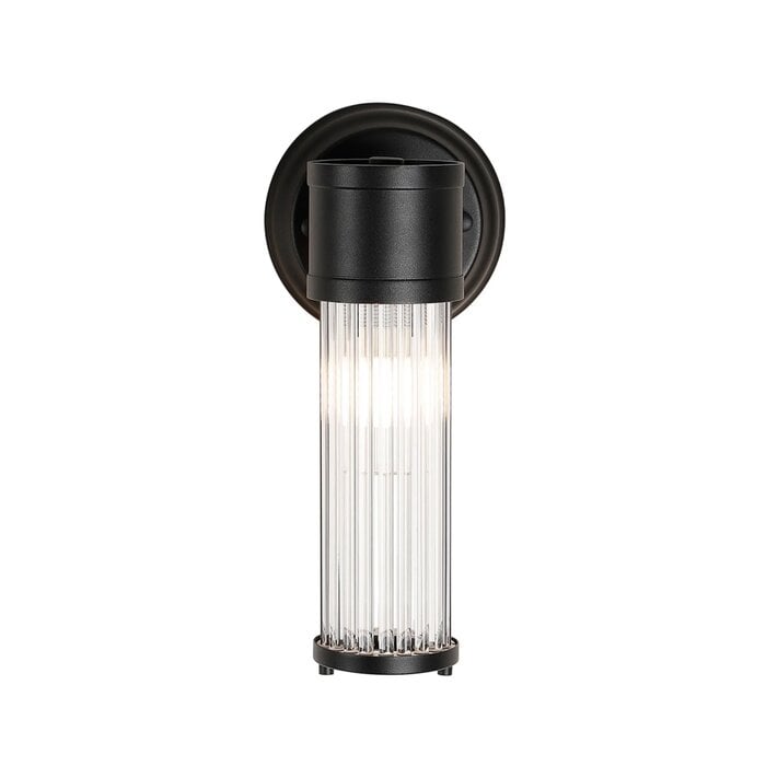 Tai - Single Light Wall Light with Glass Rods - Black