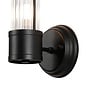 Tai - Single Light Wall Light with Glass Rods - Black