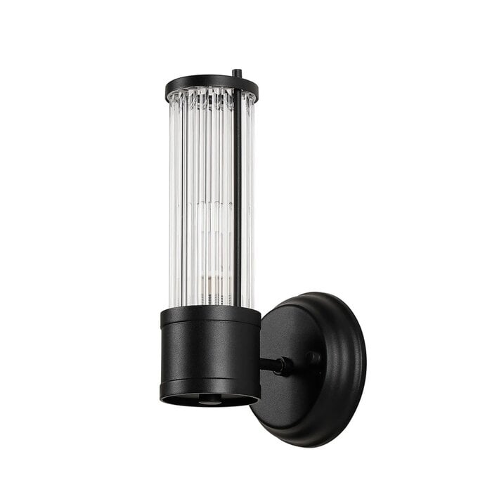 Tai - Single Light Wall Light with Glass Rods - Black