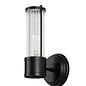 Tai - Single Light Wall Light with Glass Rods - Black