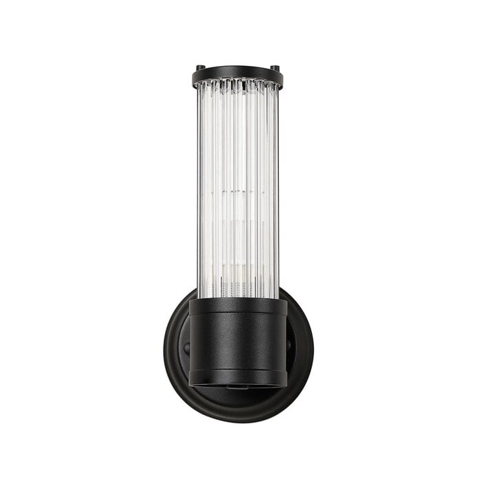 Tai - Single Light Wall Light with Glass Rods - Black