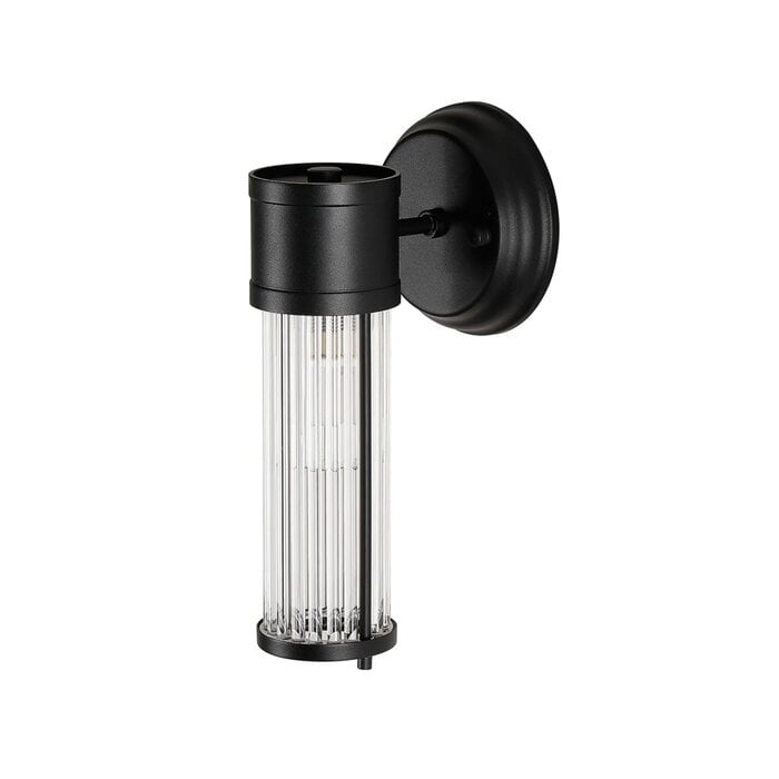 Tai - Single Light Wall Light with Glass Rods - Black