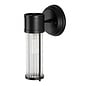 Tai - Single Light Wall Light with Glass Rods - Black