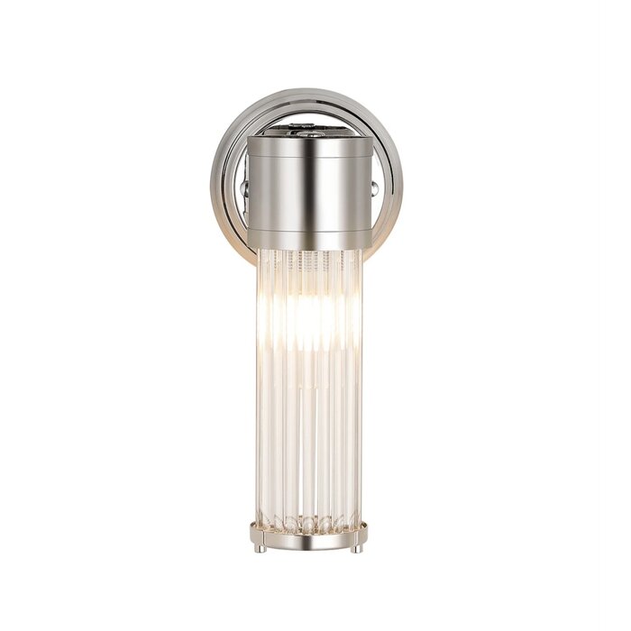 Tai - Single Light Wall Light with Glass Rods - Polished Nickel