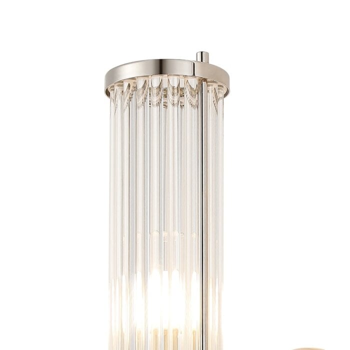 Tai - Single Light Wall Light with Glass Rods - Polished Nickel