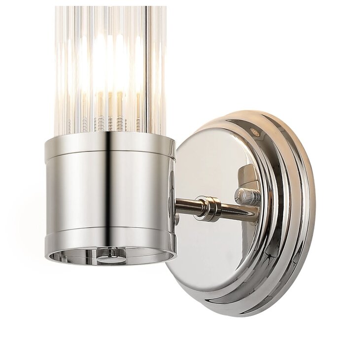 Tai - Single Light Wall Light with Glass Rods - Polished Nickel