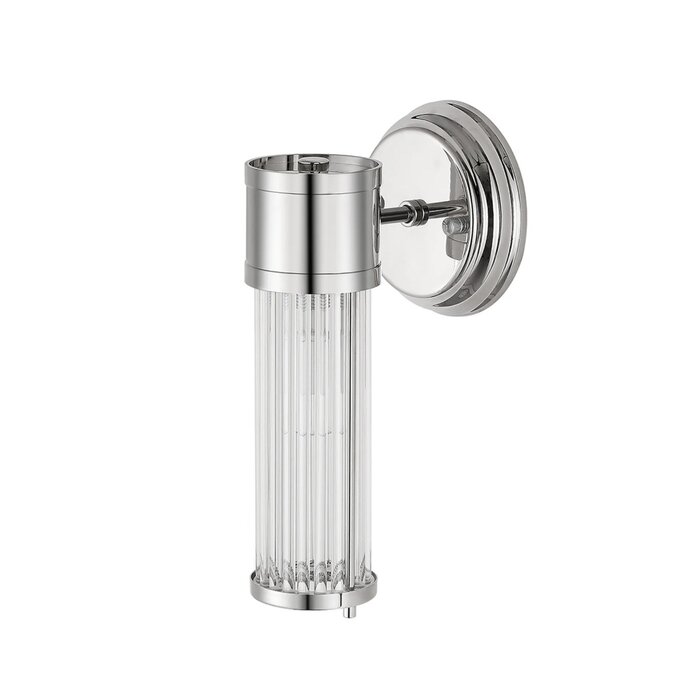 Tai - Single Light Wall Light with Glass Rods - Polished Nickel