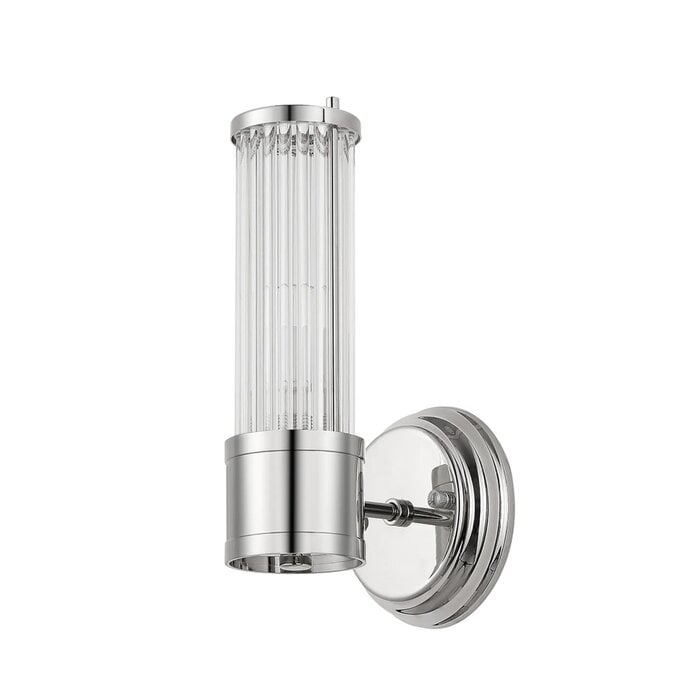 Tai - Single Light Wall Light with Glass Rods - Polished Nickel