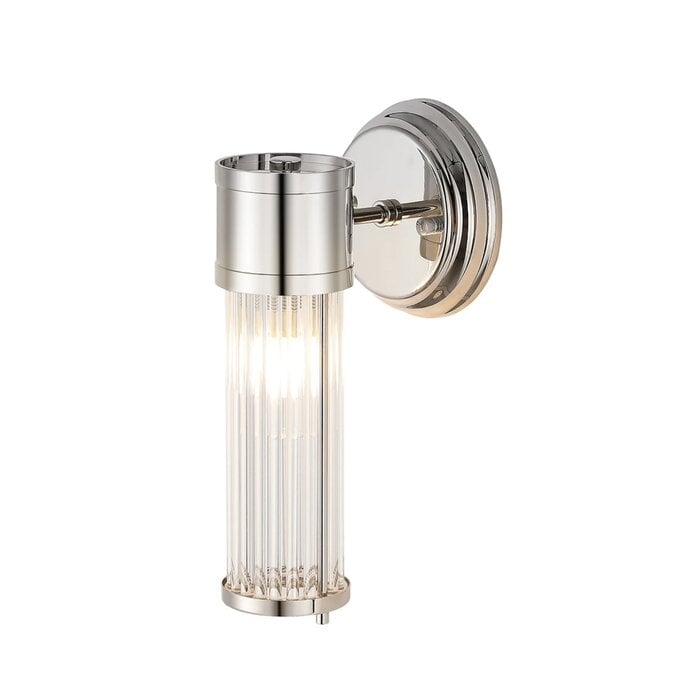 Tai - Single Light Wall Light with Glass Rods - Polished Nickel