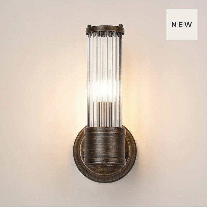 Tai - Single Light Wall Light with Glass Rods - Bronze