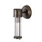 Tai - Single Light Wall Light with Glass Rods - Bronze