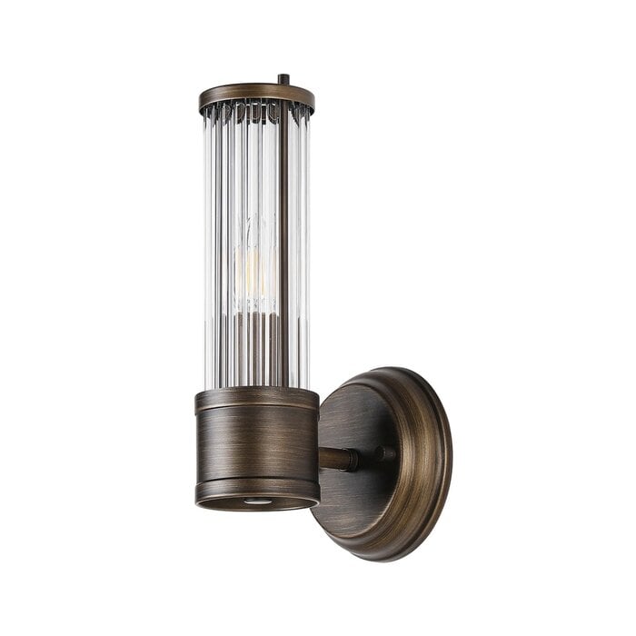 Tai - Single Light Wall Light with Glass Rods - Bronze