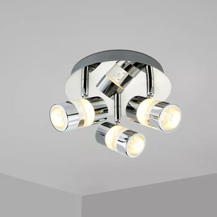 Small LED Bubbles Bathroom Fitting - Polished Chrome
