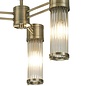 Tai - 3 Light Glass Rod Semi-Flush Ceiling Light - Antique Brass