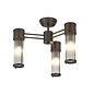 Tai - 3 Light Glass Rod Semi-Flush Ceiling Light - Bronze