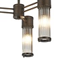 Tai - 3 Light Glass Rod Semi-Flush Ceiling Light - Bronze
