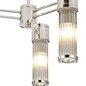 Tai - 3 Light Glass Rod Semi-Flush Ceiling Light - Polished Nickel
