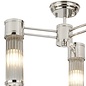Tai - 3 Light Glass Rod Semi-Flush Ceiling Light - Polished Nickel